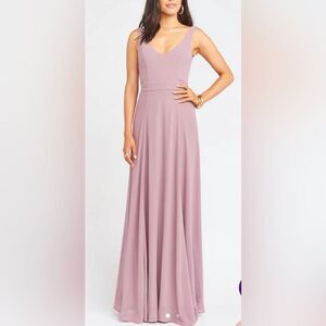 NWT Show me your Mumu Jenn Maxi Dress in Antique Rose Chiffon - Size S